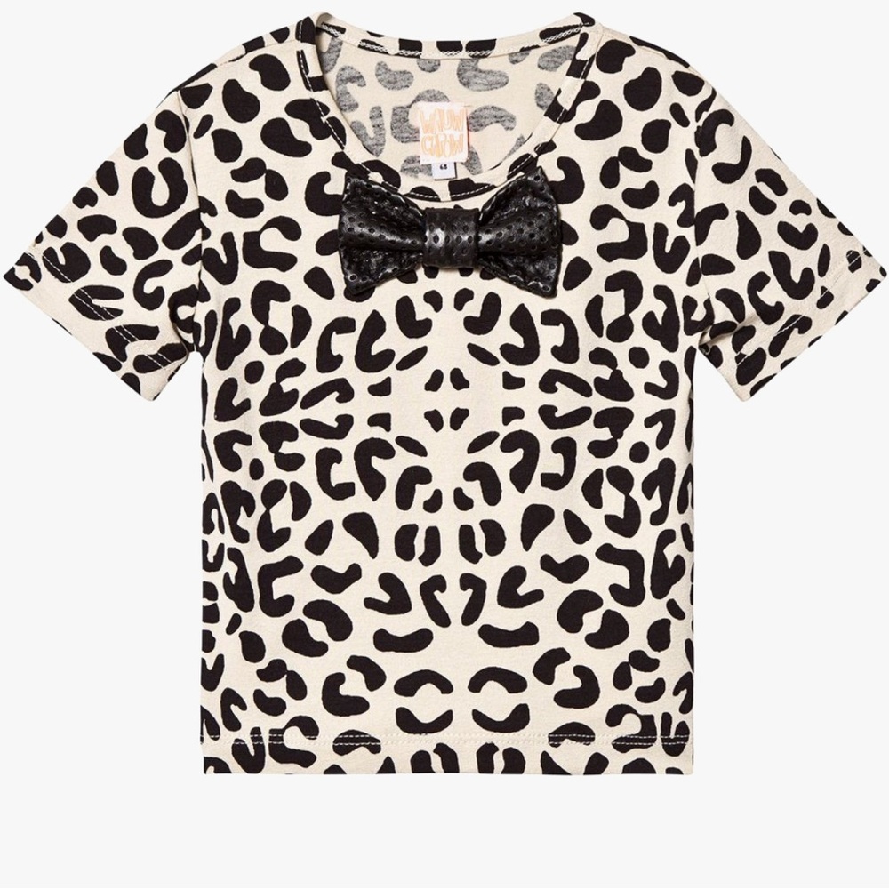 WAUW CAPOW
Leopard Print Bow Tie Tshirt 6-7y